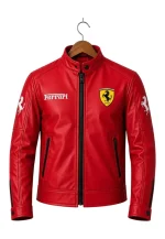 ferrari red leather jacket