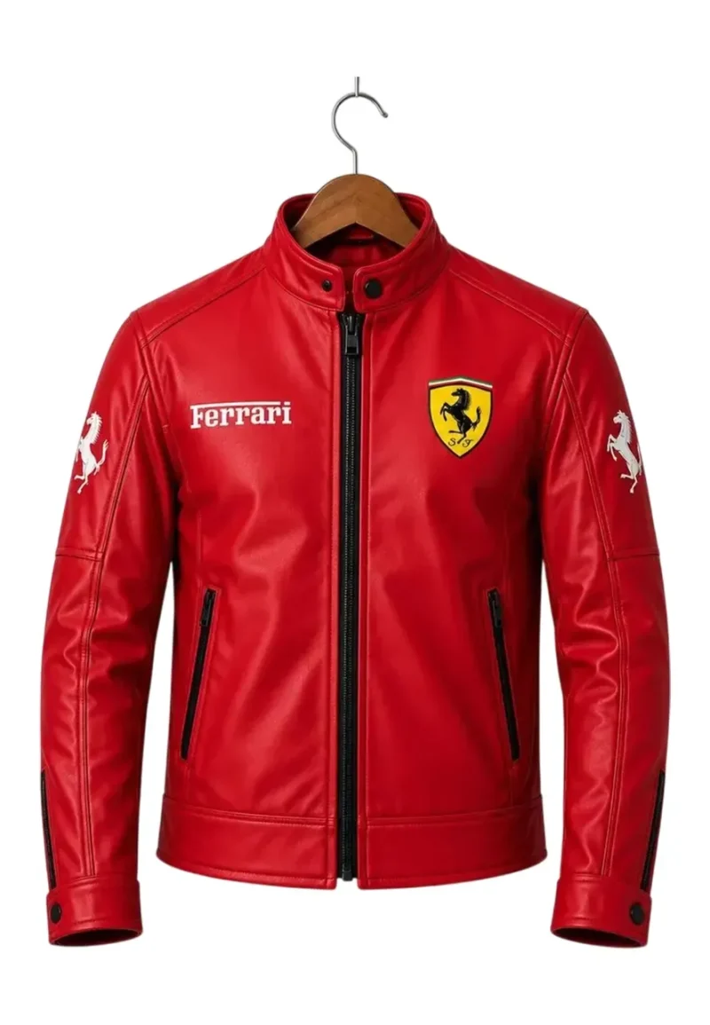 ferrari-red-leather-jacket ferrari red leather jacket