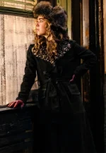 haley lu richardson leopard trim coat