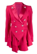 juno temple pink heart button blazer