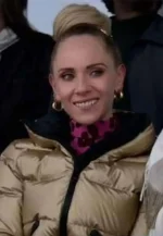 keeley jones ted lasso season 02 juno temple gold puffer jacket