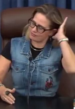 kyrsten sinema blue jean vest