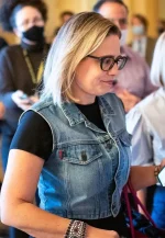 kyrsten sinema denim vest