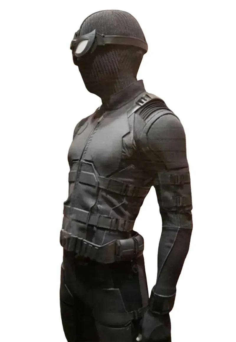 man far from home black leather jacket