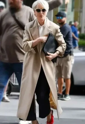 meryl streep beige trench coat