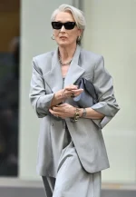 meryl streep grey blazer