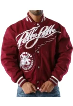 pelle pelle american legend maroon varsity jacket
