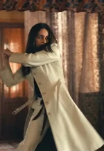 ponies emilia clarke white trench coat