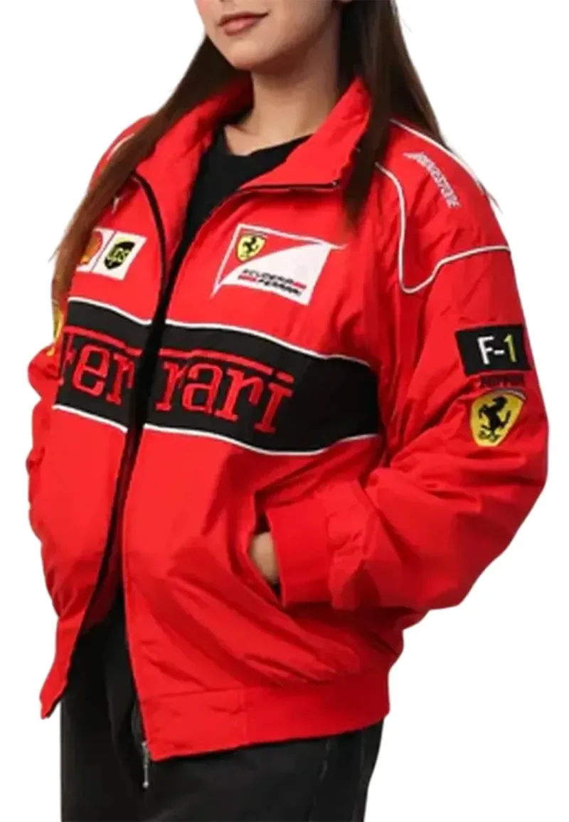 red bomber ferrari jacket