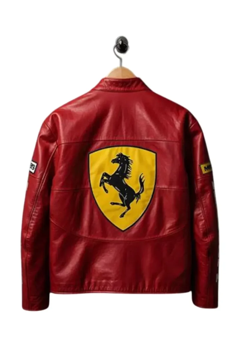 red ferrari leather jacket