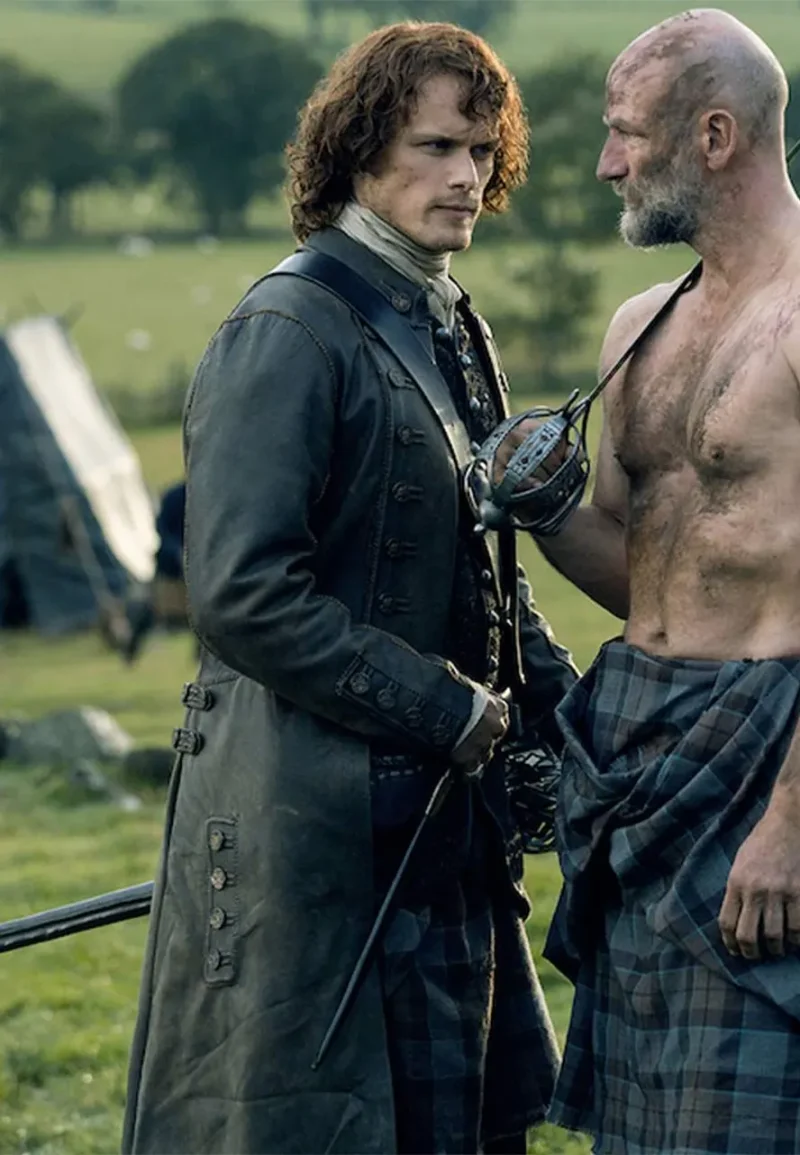 sam heughan outlander jamie fraser coat