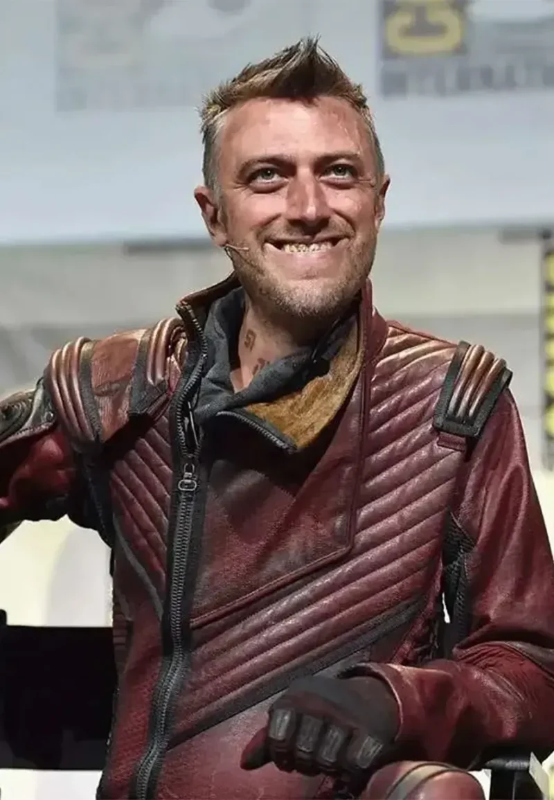 sean gunn maroon leather jacket