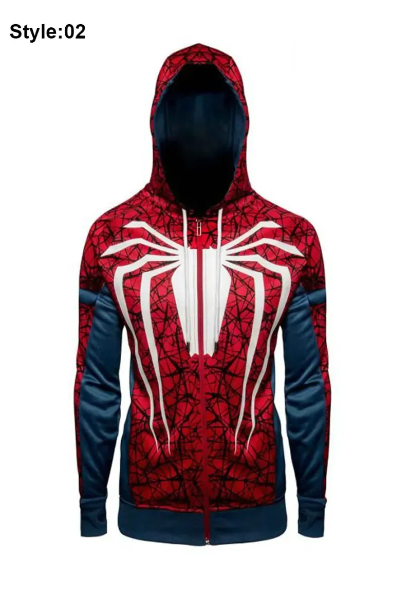 spider man zip up hoodie