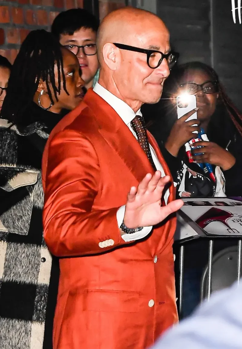 stanley tucci red blazer