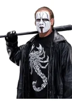 sting black leather coat