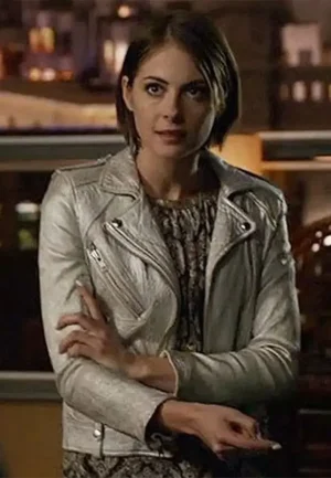 thea queen silver leather jacket