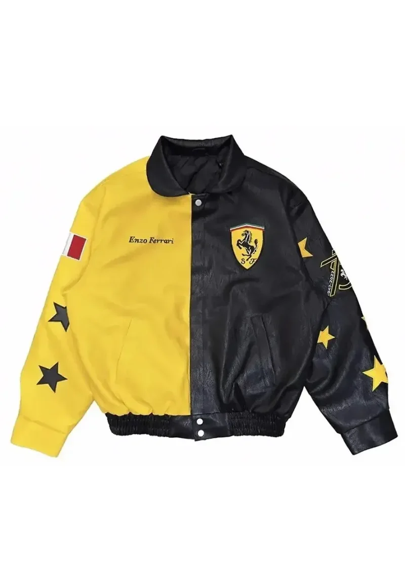 vintage leather racing jacket