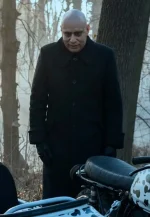 wednesday fred armisen black trench coat