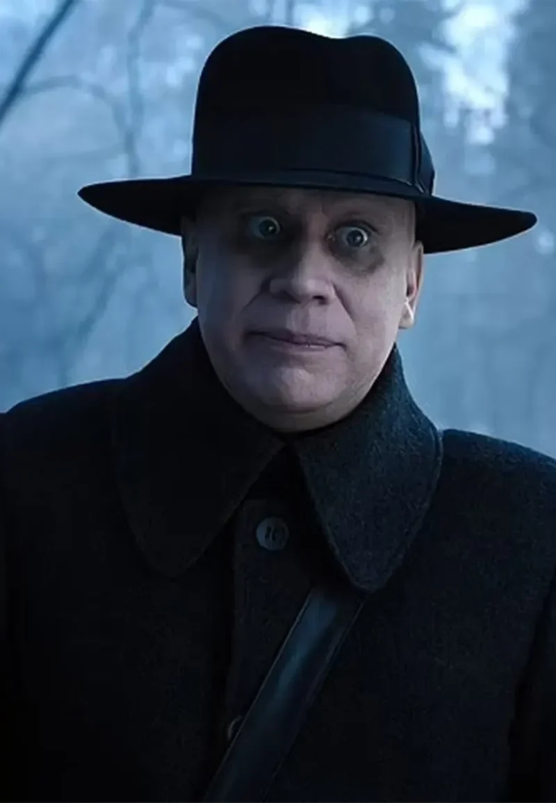 wednesday uncle fester black coat