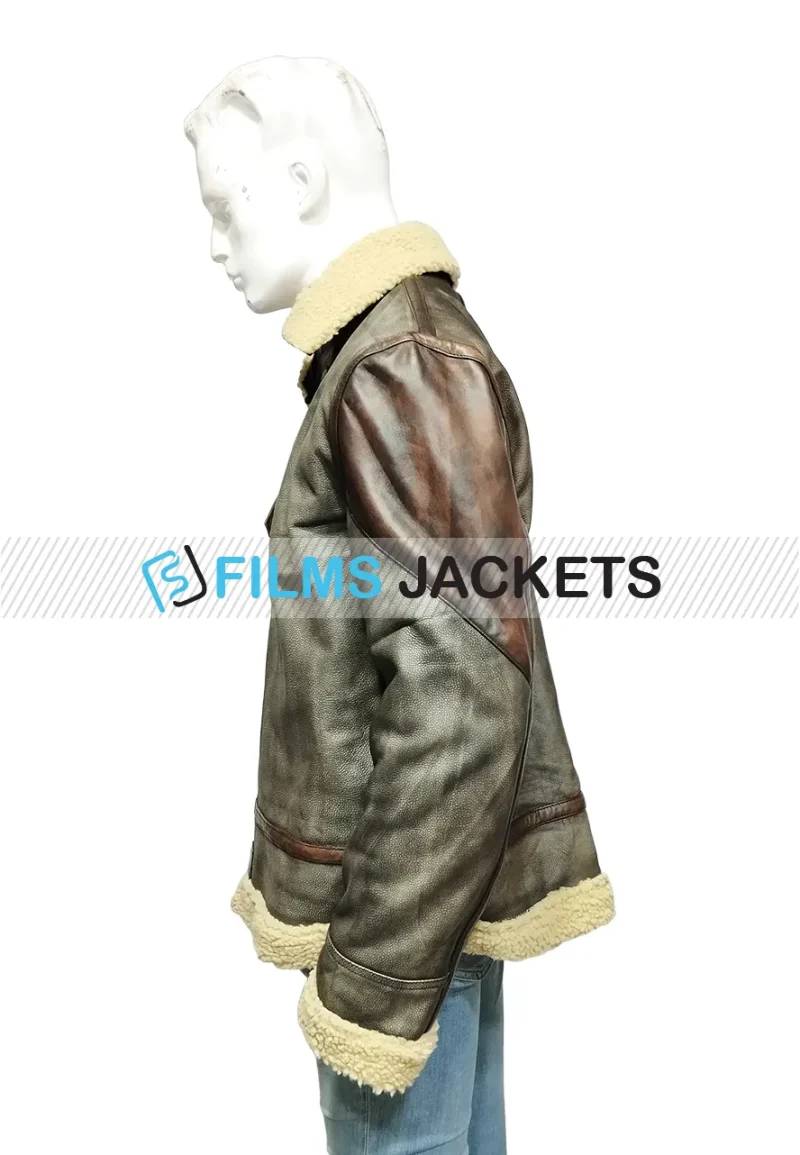wfj02 leather shearling jacket