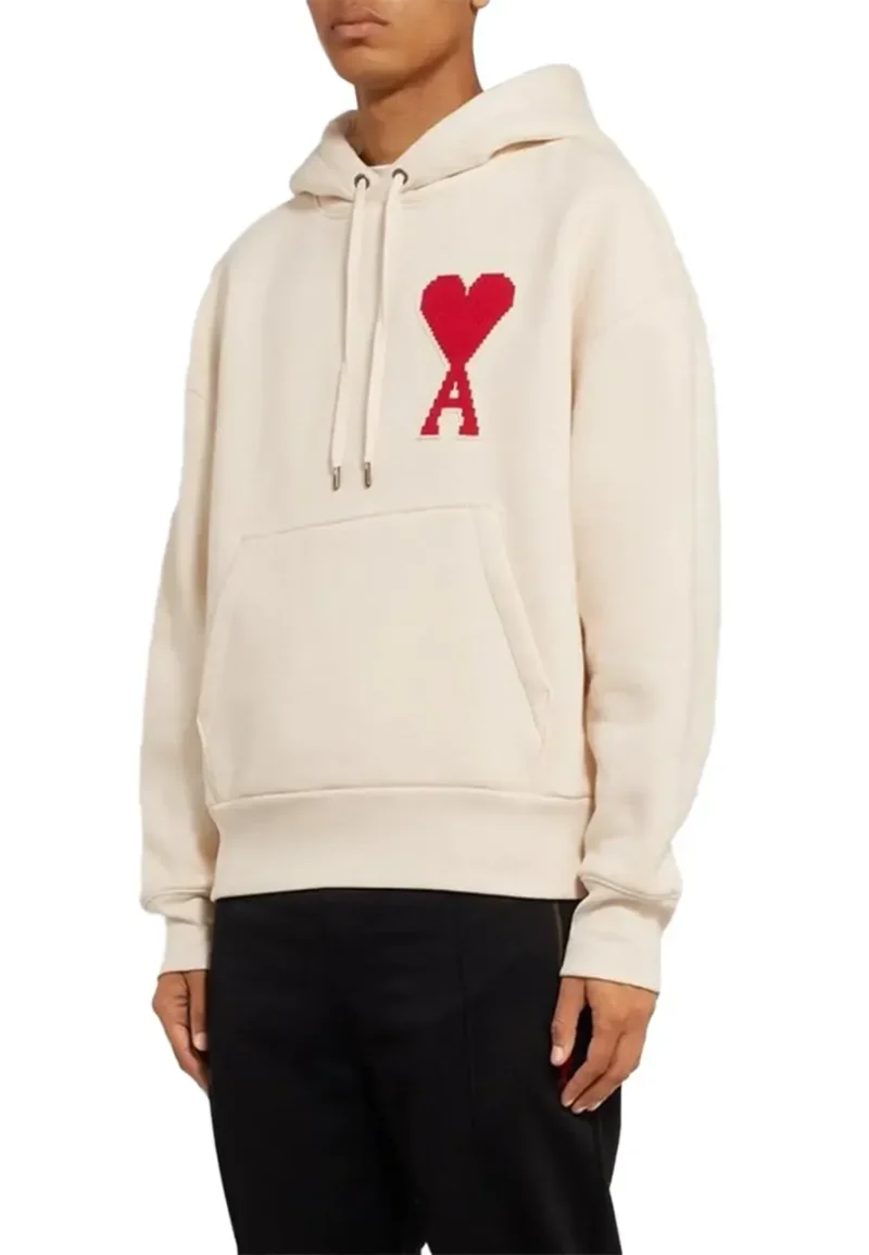 white red heart hoodie