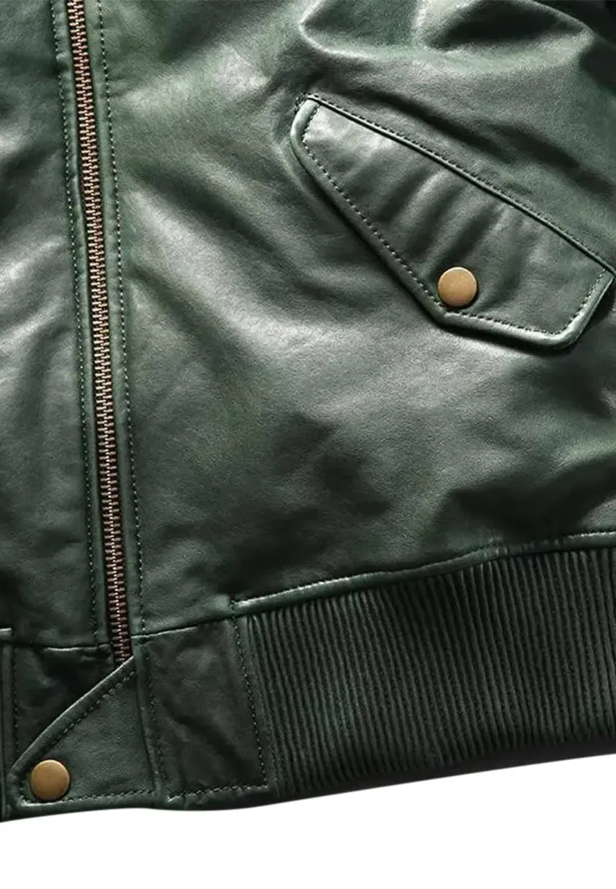 Avirex Ace of Spades Leather Bomber Jacket avirex ace of spades black leather jacket
