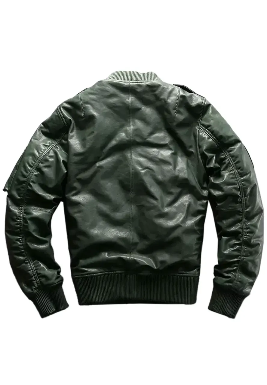 Avirex Ace of Spades Leather Bomber Jacket avirex ace of spades leather jacket
