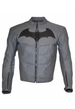 batman arkham knight grey leather jacket