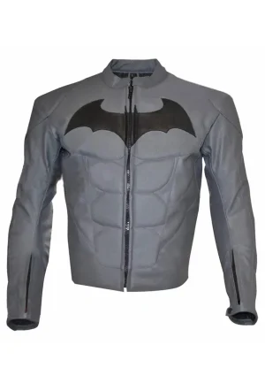 batman arkham knight grey leather jacket