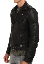 cropped leather jacket