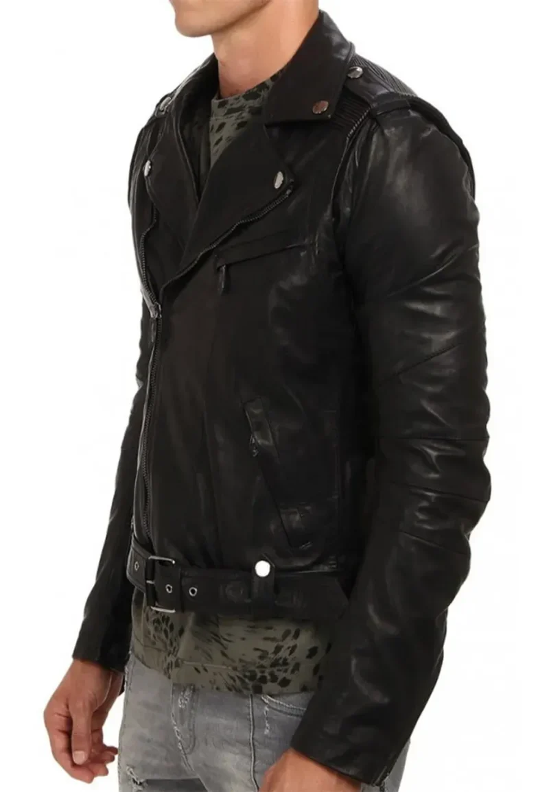 cropped leather jacket