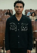 dexter black cotton jacket