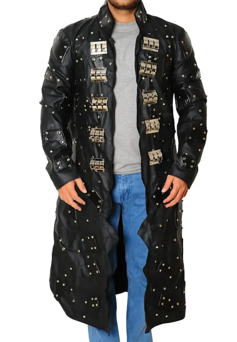 edge trench leather coat