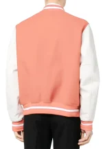 givenchy coral pink varsity jacket