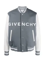 givenchy grey and white varsity jacket