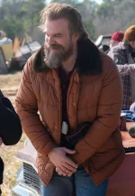 jim hopper brown puffer jacket