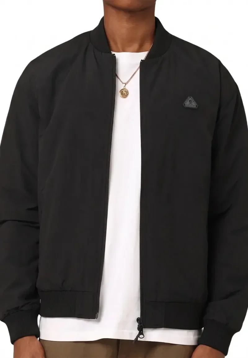 john tucker black bomber jacket
