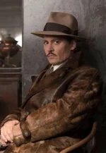 johnny depp murder on the orient express suede leather coat