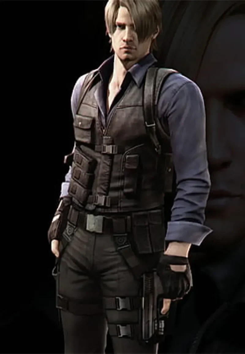 leon kennedy leather vest