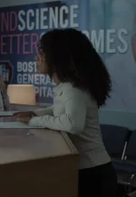 logan browning white bomber jacket