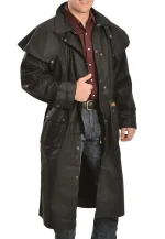 low ride cowboy black duster