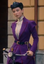 matilda de angelis purple blazer