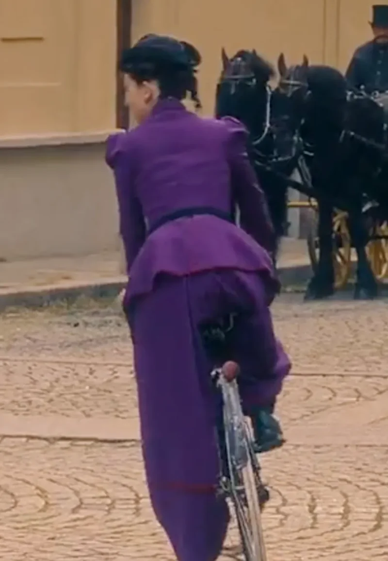 matilda de angelis purple blazer coat