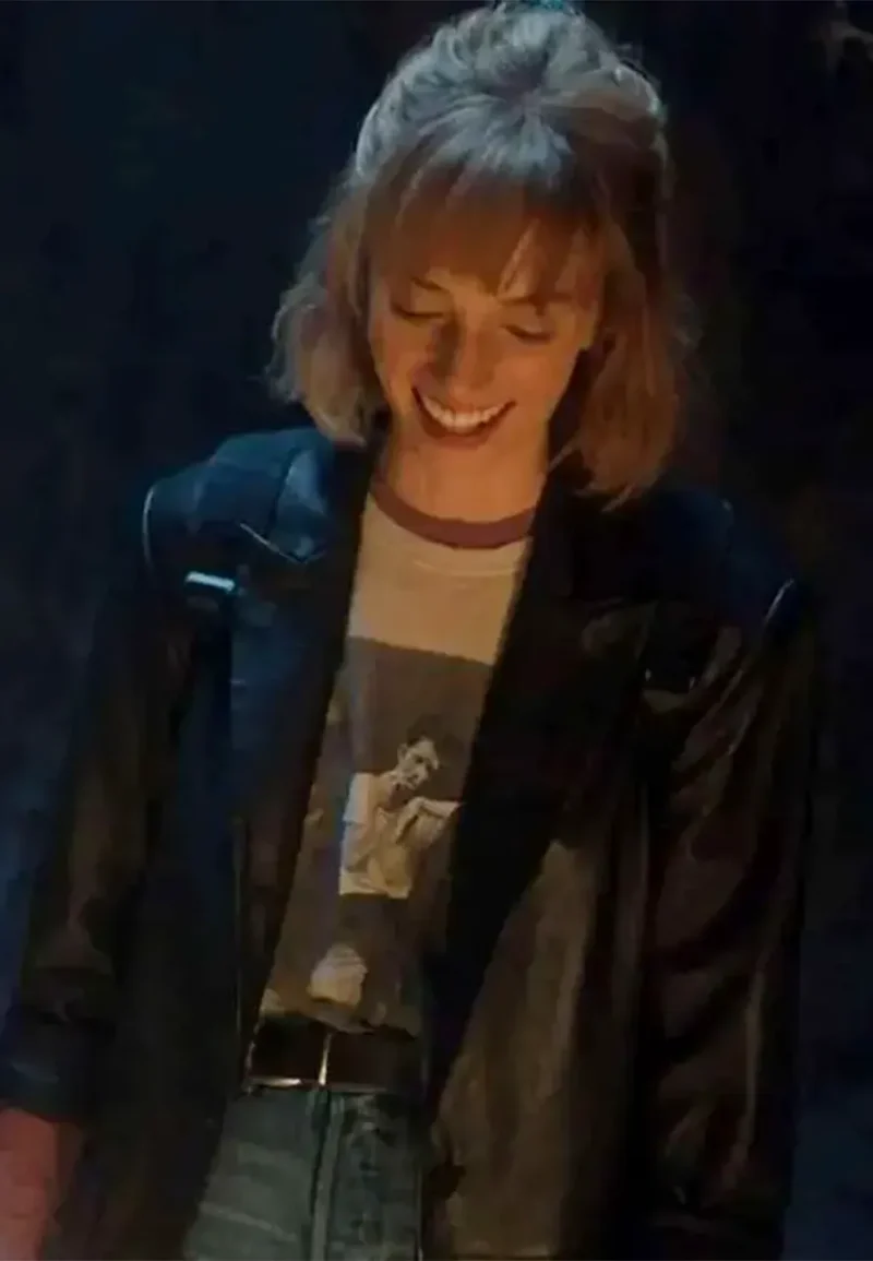 maya hawke leather coat