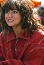 mika abdalla red bomber jacket