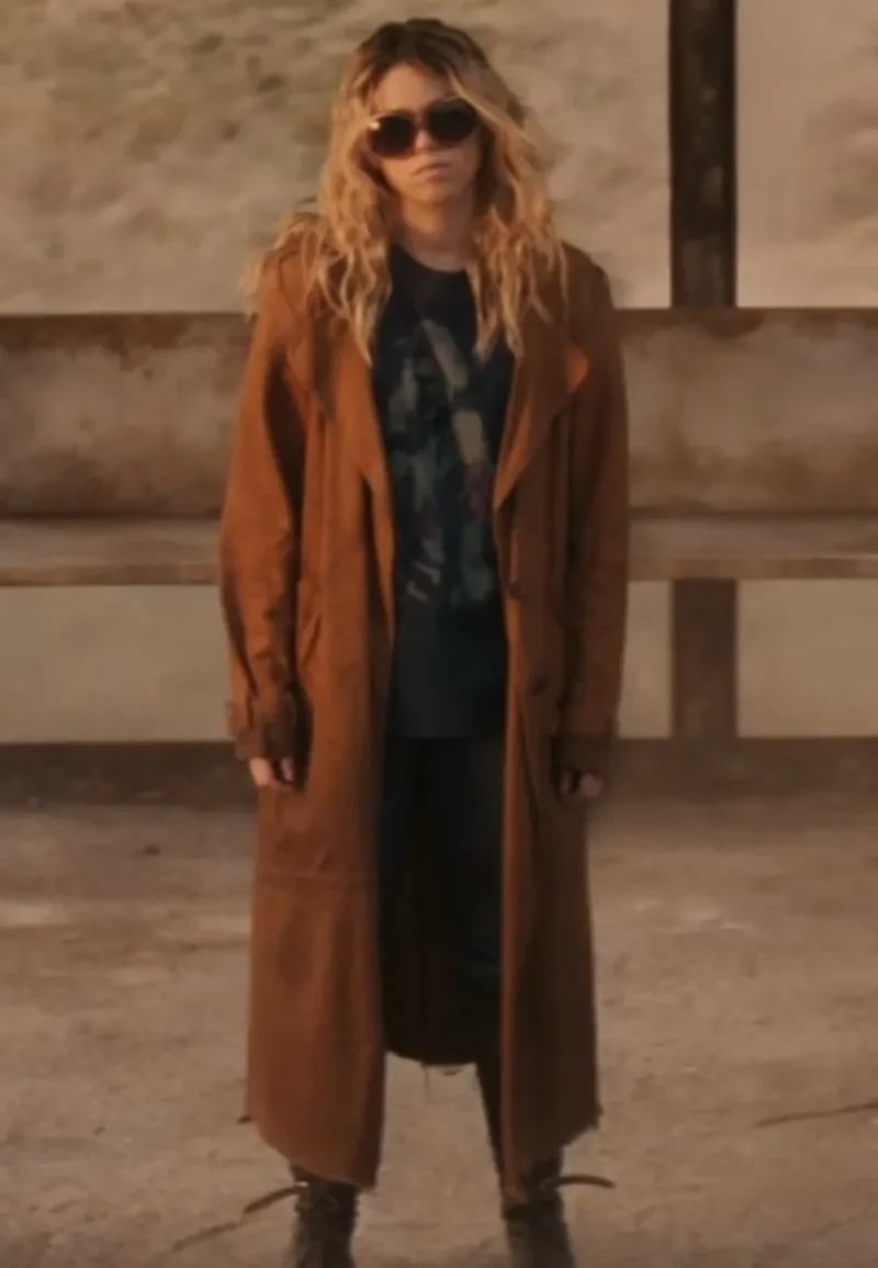 milly alcock supergirl trench coat