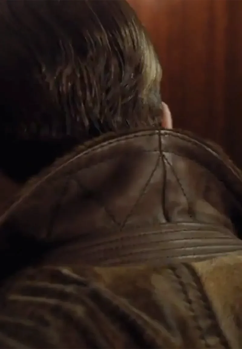 murder on the orient brown leather coat