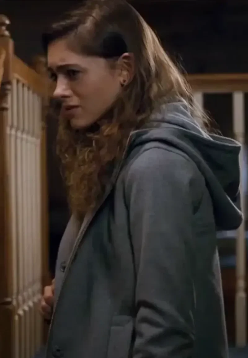 nancy wheeler stranger things grey hooded jacket