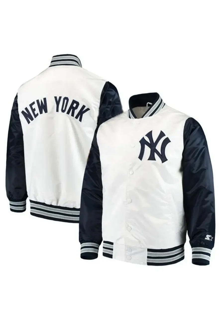 New York Yankees Legend White Bomber Jacket new york yankees legend bomber jacket