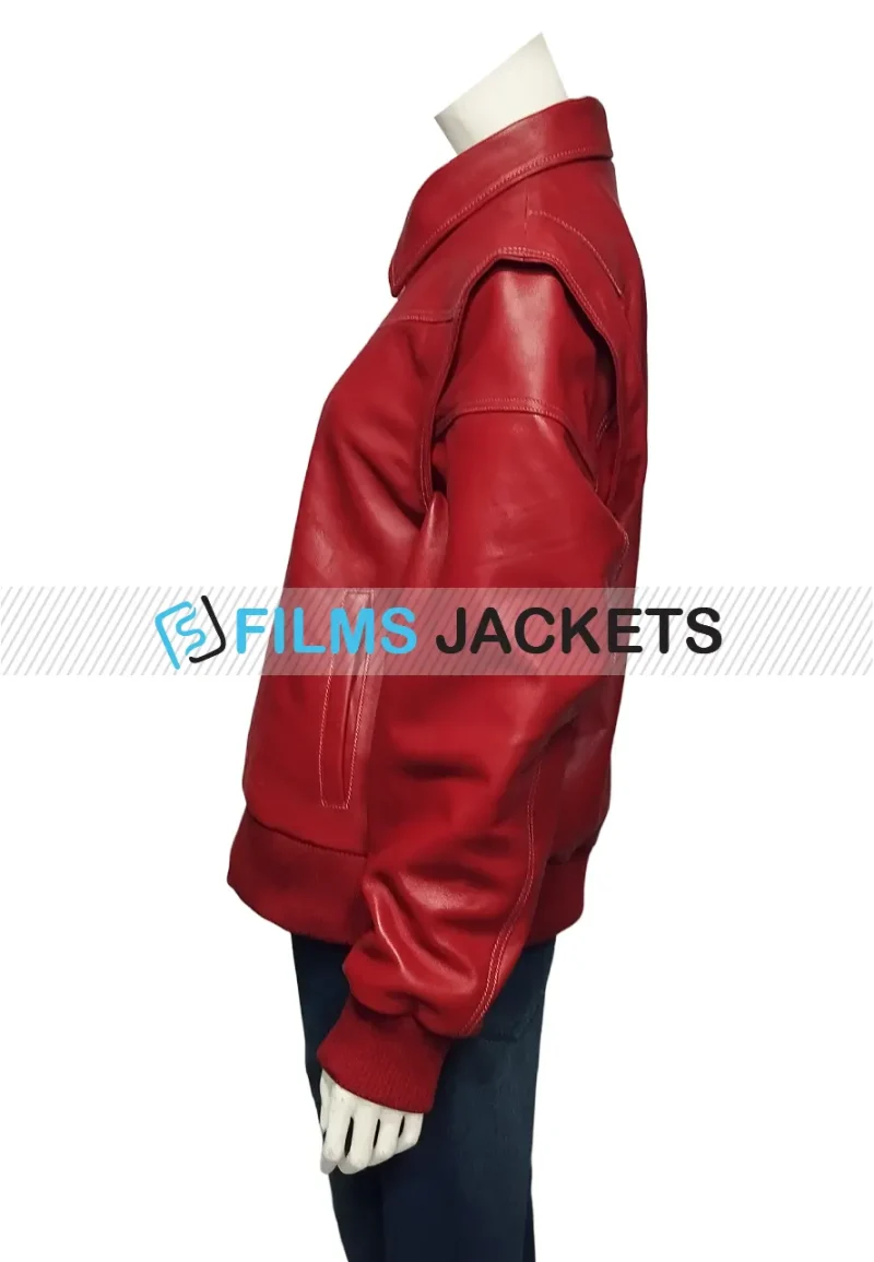 off campus mika abdalla red bomber jacket